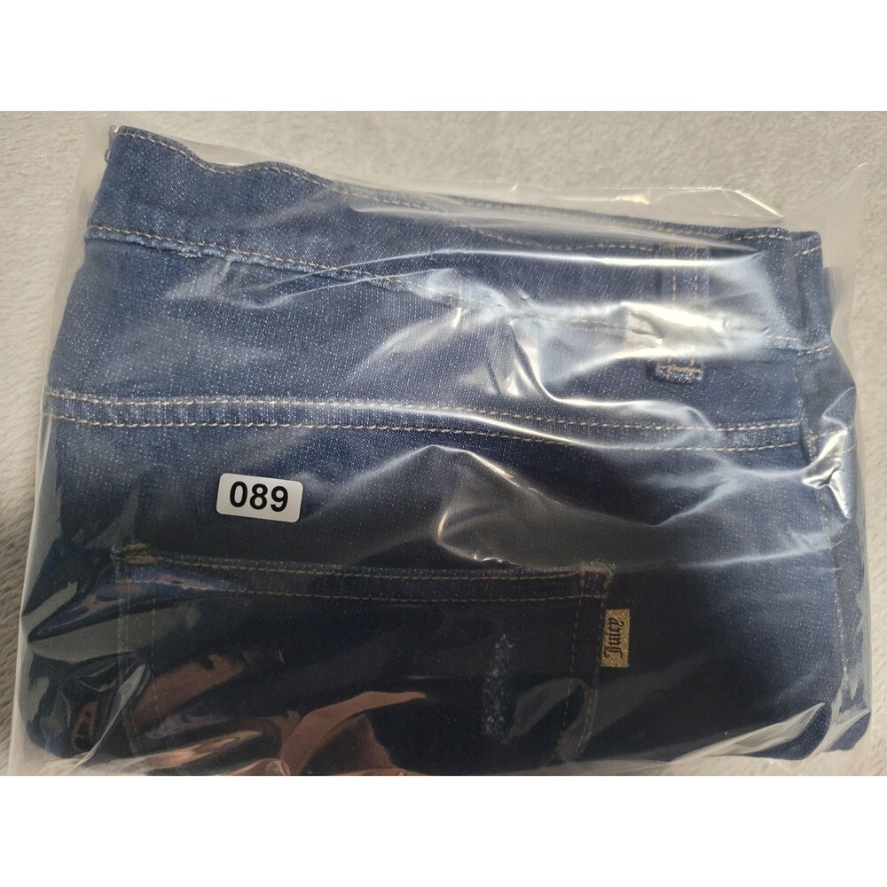Juicy Couture Jegging Jeans Womens 12 Blue Med Wash Stretch Distressed - Picture 15 of 15